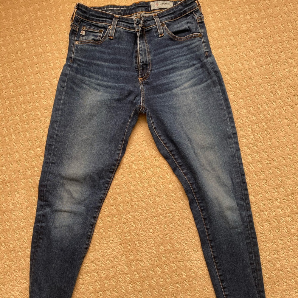AG Farrah Skinny Ankle sz 28 dark blue